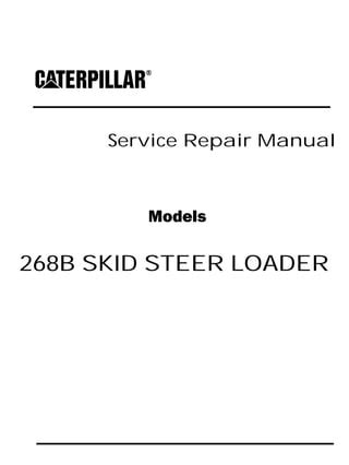 268b skid steer pilot valve diagram|Caterpillar Cat 268B SKID STEER LOADER (Prefix LBA) Service .